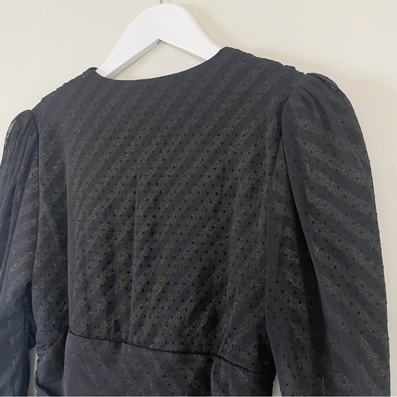 Maje Ralone Polka Dot Mesh Mini Dress Black - Picture 8 of 16